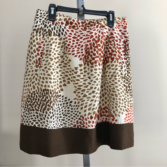 BANANA REPUBLIC SKIRT SIZE 2 BROWN 2 POCKETS IN FRONT LINED SILK    WGOT - Picture 2 of 8